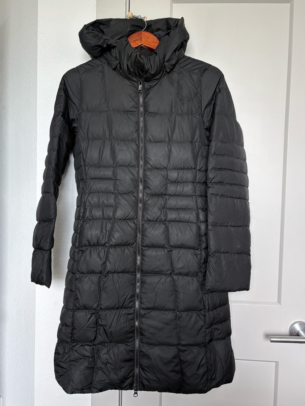 THE NORTH FACE BLACK 550 FILL PARKA JACKET WOMENS SMALL